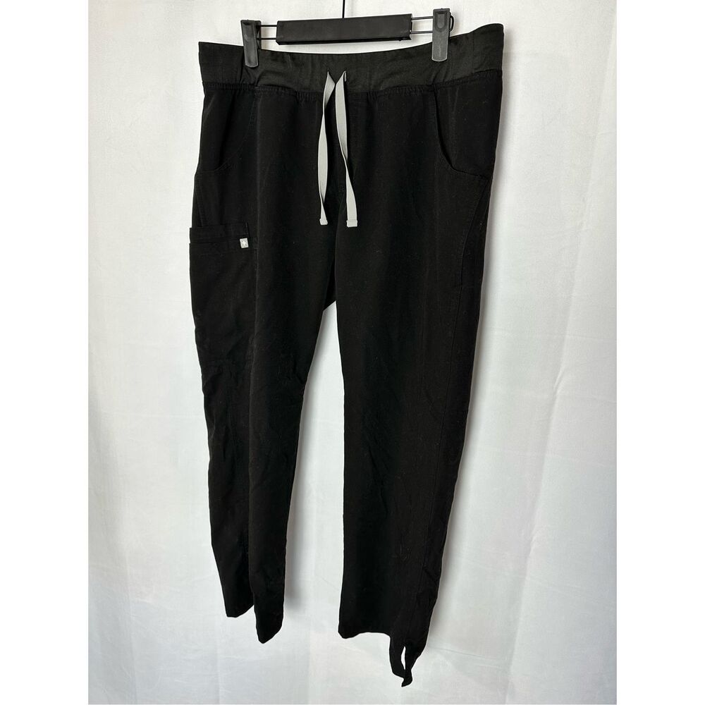 Figs Black Scrubs mid rise NOT high waisted